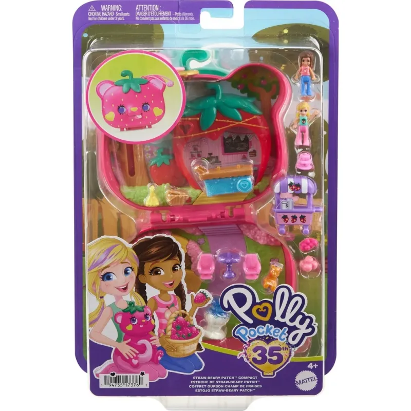 Mattel Polly Pocket - Straw-beary Patch Compact HRD35 (FRY35)