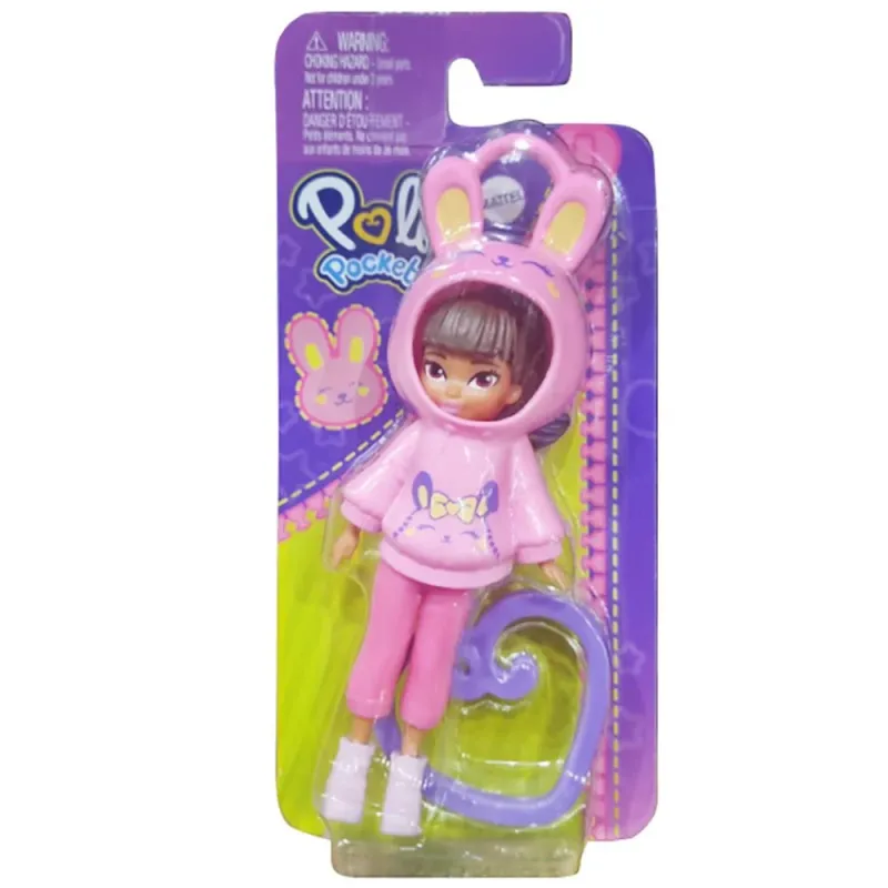 Mattel Polly Pocket - Κούκλα με Φουτεράκι Κουνελάκι HRD63 (HKV98)