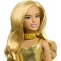 Mattel Barbie - Fashionistas Doll No.222, With Blonde Wavy Hair, Golden Jumpsuit, 65Th Anniversary HRH19 (FBR37)