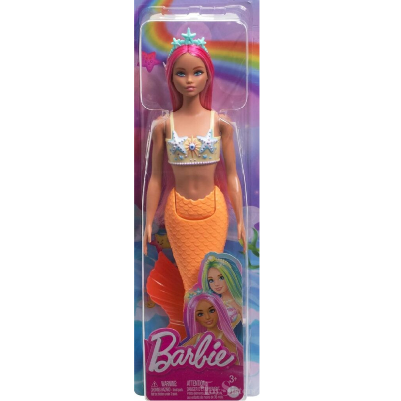 Mattel Barbie - Dreamtopia Barbie ,  Mermaid Doll Peach HRR05 (HRR02)