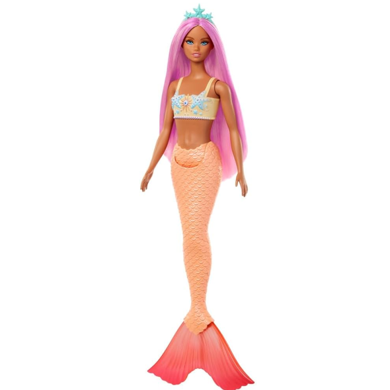 Mattel Barbie - Dreamtopia Barbie ,  Mermaid Doll Peach HRR05 (HRR02)