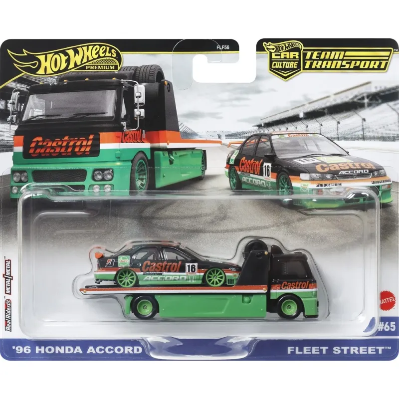 Mattel Hot Wheels - Νταλίκα Με Αυτοκινητάκι, '96 HHONDA ACCORD & FLEET STREET HRV46 (HRV41)