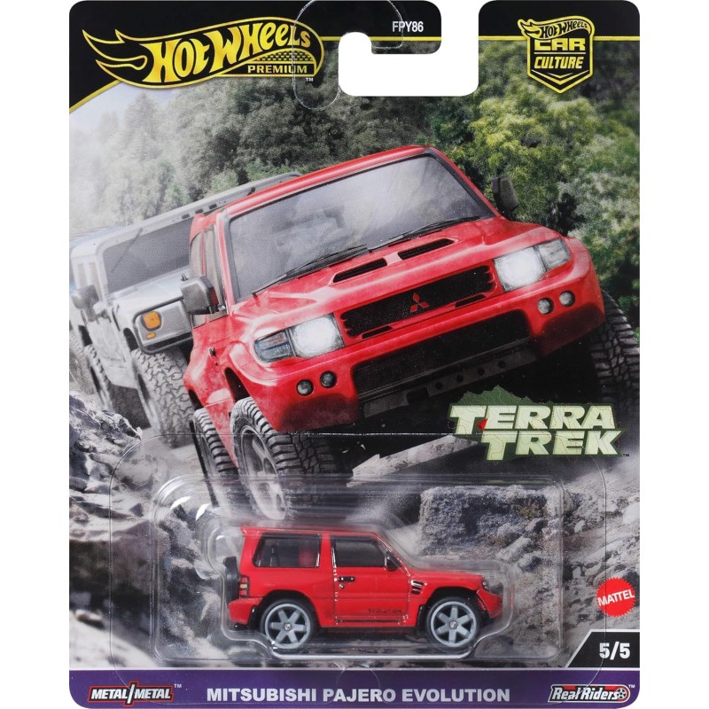 Mattel Hot Wheels – Συλλεκτικό Αγωνιστικό Αυτοκινητάκι, Car Culture Circuit, Mitsubishi Pajero Evolution (5/5) HRV89 (FPY86)