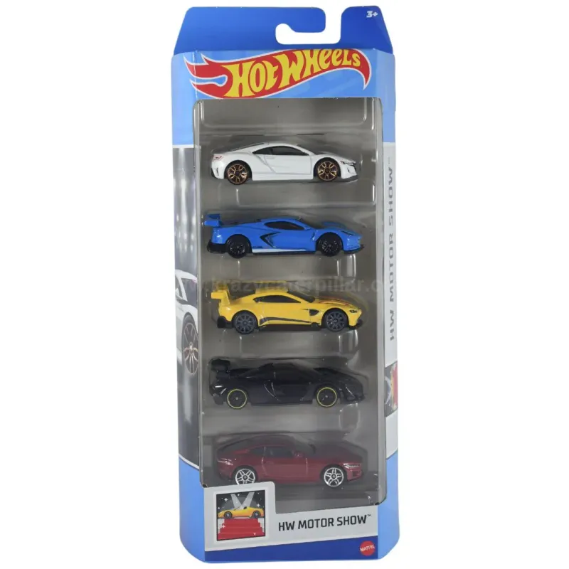 Mattel Hot Wheels – Αυτοκινητάκια 1:64 Σετ Των 5, HW Motor Show HTV49 (01806)