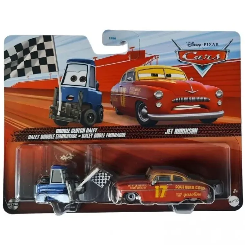 Mattel Cars - Σετ Με 2 Αυτοκινητάκια, Disney And Pixar Cars Clutch & Jet Robinson HTX17 (DXV99)