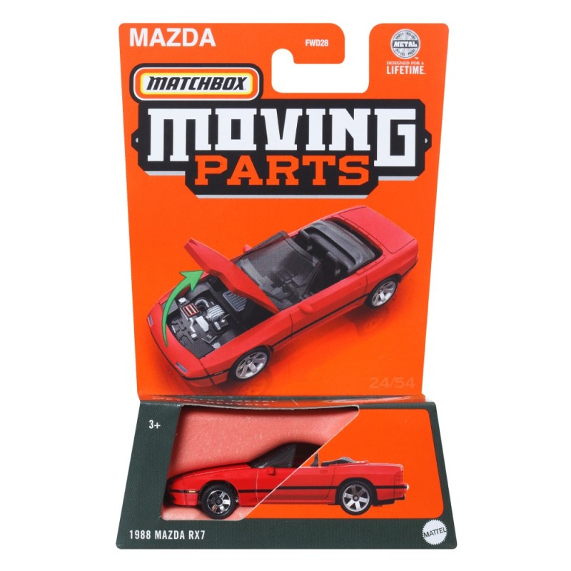 Mattel Matchbox - Moving Parts, 1988 Mazda RX7 HVN06 (FWD28)