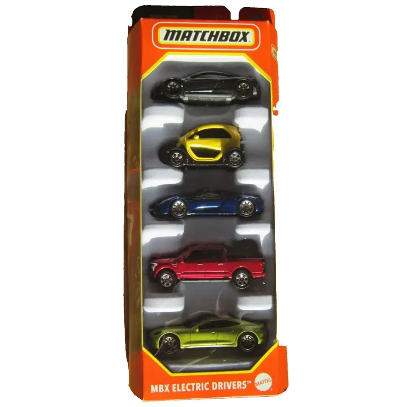 Mattel Matchbox - Αυτοκινητάκια Σετ Των 5, MBX Electric Drivers HVT60 (C1817)