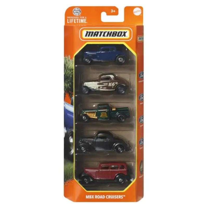 Mattel Matchbox - Αυτοκινητάκια Σετ Των 5, MBX Road Cruisers HVT79 (C1817)
