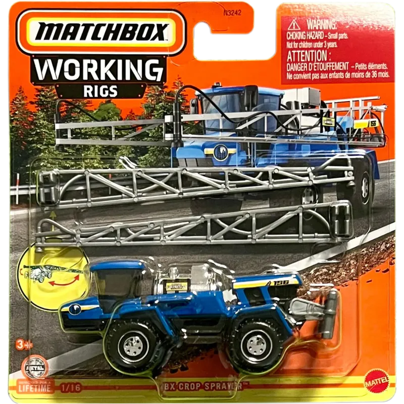 Mattel Matchbox - Working Rigs, MBX Crop Sprayer (1/16) HVV06 (N3242)