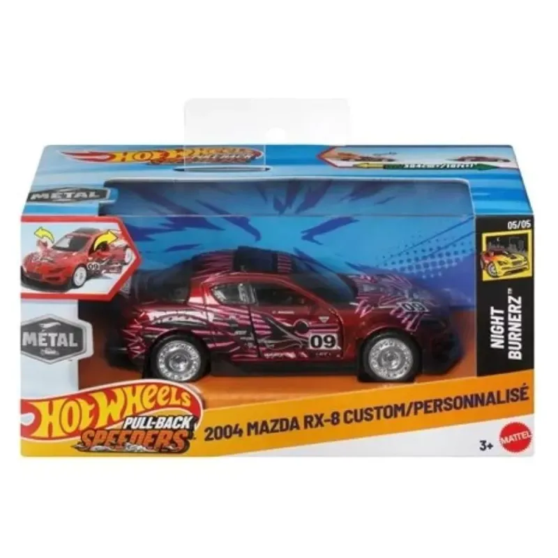 Mattel Hot Wheels - Pull-Back Speeders, Night Burnerz, 2004 Mazda RX-8 Custom (5/5) HWH36 (HPR70/HPT04)