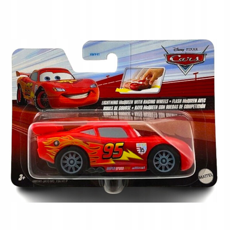 Mattel Cars -Αυτοκινητάκι 1:43 Pullback, Lightning McQueen With Racing Wheels HWY41 (HGL51)