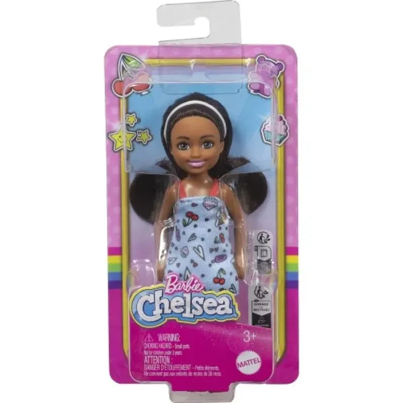 Mattel Barbie - Barbie Chelsea Celsi And Friends , Κούκλα Καστανά Μαλλιά Γαλάζιο Φόρεμα HXM97 (DWJ33)