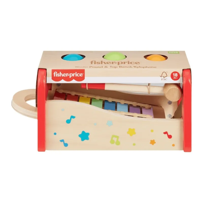 Fisher-Price - Ξύλινο Μουσικό Παιχνιδι Ξυλόφωνο Εκπαιδευτικό Παιχνίδι HXT88