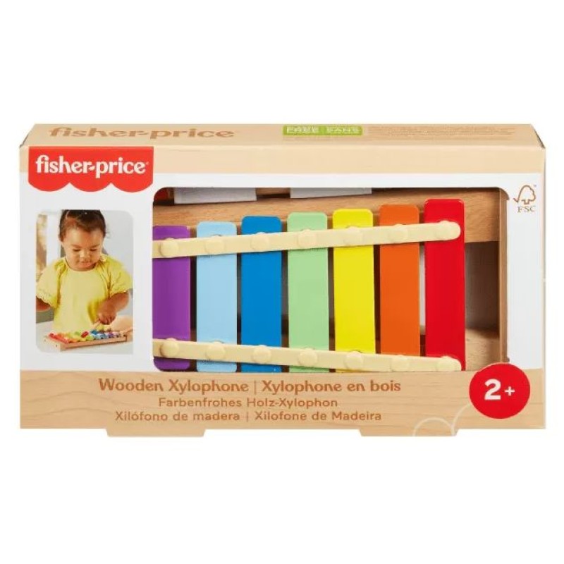 Fisher-Price - Ξύλινο Ξυλόφωνο Μουσικό Παιχνίδι HXV13