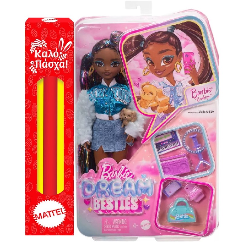 Παιχνιδολαμπάδα Mattel Barbie - Dream Besties-Barbie Brooklyn HYC22 (HYC20)