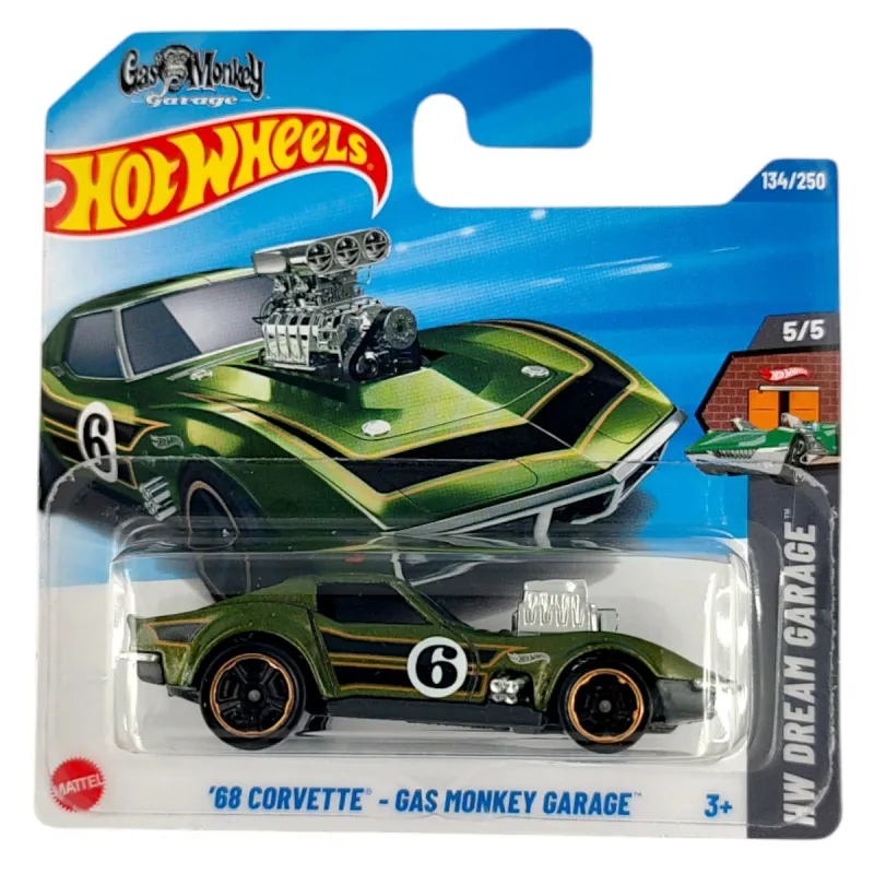 Mattel Hot Wheels - Αυτοκινητάκι HW Dream Garage, 68 Corvette - Gas Monkey Garage (5/5) HYY74 (5785)