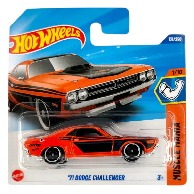 Mattel Hot Wheels - Αυτοκινητάκι Muscle Mania, 71 Dodge Challenger (1/10) HYY79 (5785)
