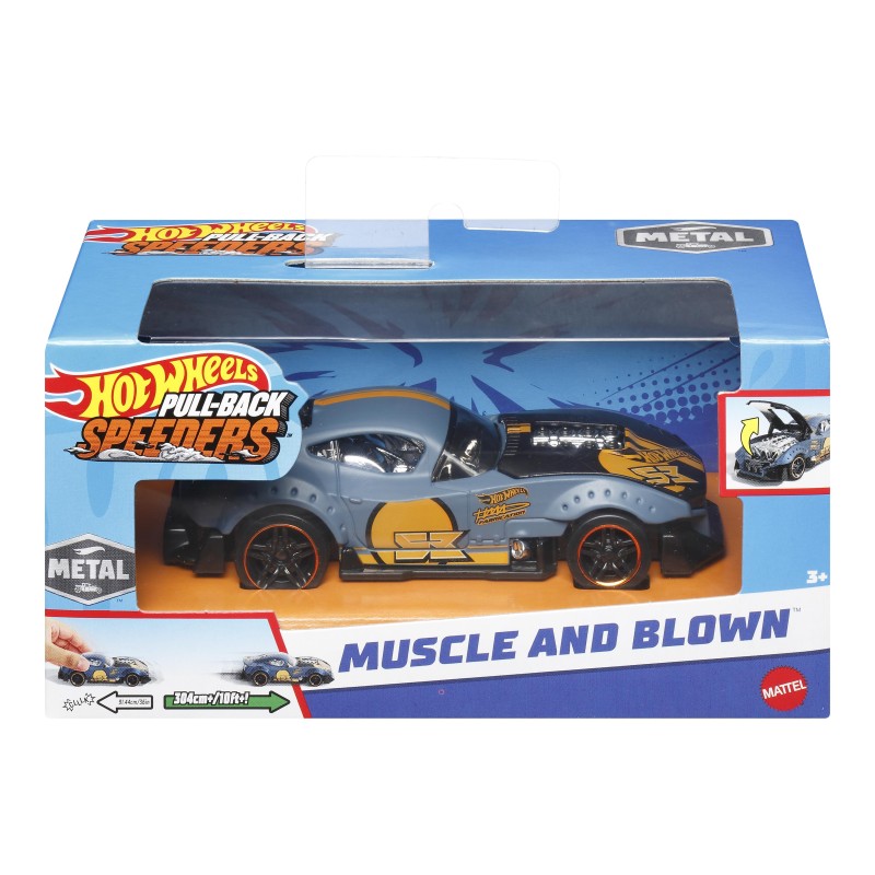 Mattel Hot Wheels - Pull-Back Speeders, Muscle And Blown HPR75 (HPR70/HPT04)