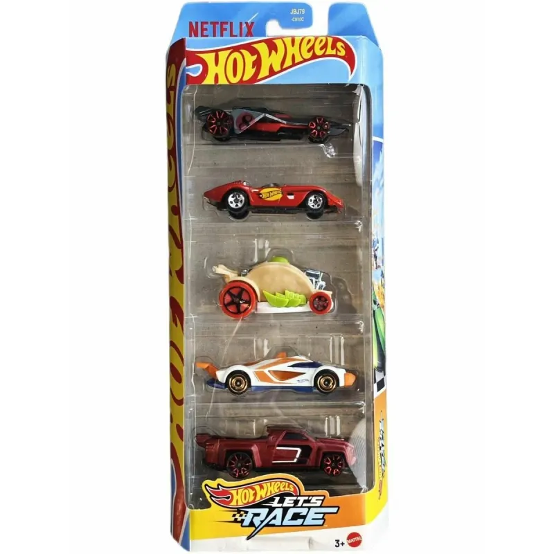 Mattel Hot Wheels – Αυτοκινητάκια 1:64 Σετ Των 5, Hot Wheels Let΄s Race JBJ79 (01806)