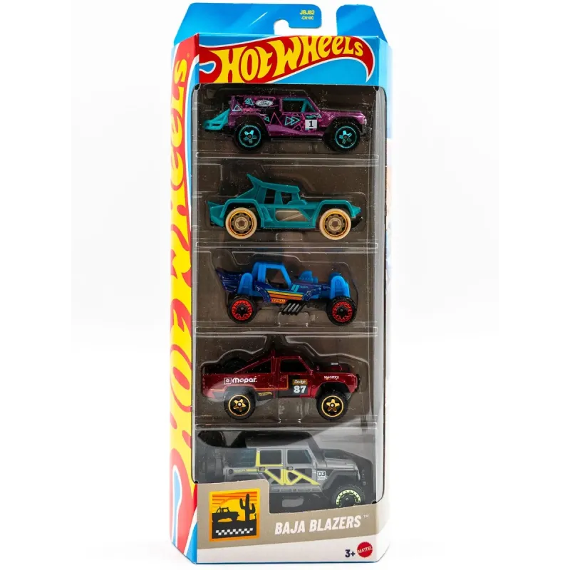 Mattel Hot Wheels – Αυτοκινητάκια 1:64 Σετ Των 5, Baja Blazers JBJ82 (01806)