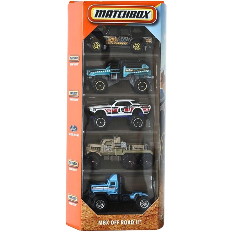 Mattel Matchbox - Αυτοκινητάκια Σετ Των 5, MBX Off Road II JBX27 (C1817)