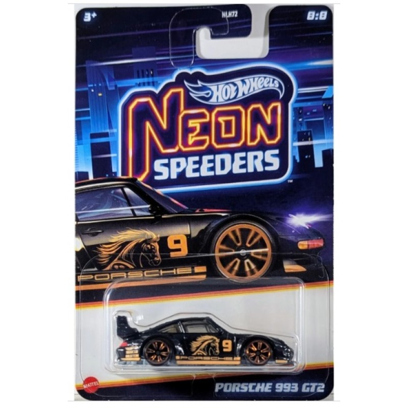 Mattel Hot Wheels - Αυτοκινητάκι Neon Speeders, Porsche 993 GT2 (8/8) JBY99 (HLH72)