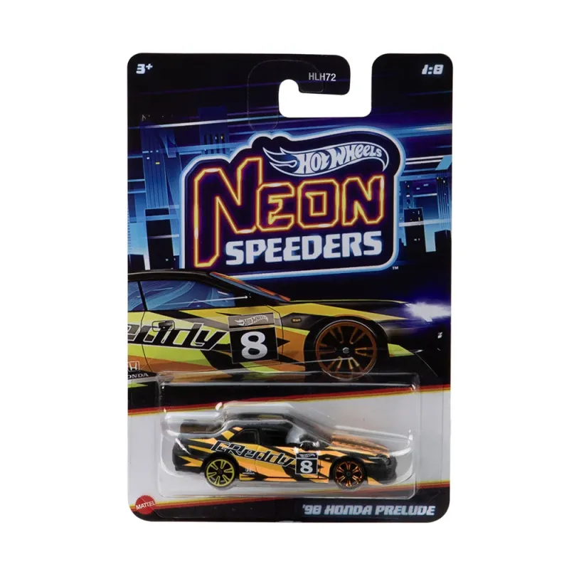 Mattel Hot Wheels - Αυτοκινητάκι Neon Speeders, ΄98 Honda Prelude (1/8) JCB00 (HLH72)