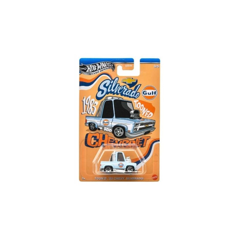 Mattel Hot Wheels - Tooned Gulf, Toon'd '83 Chevy Silverado (3/5) JCB64 (JDY84)