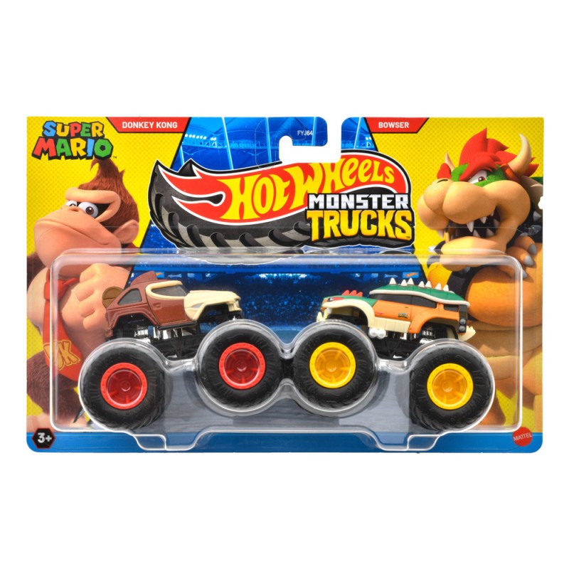 Mattel Hot Wheels - Monster Trucks, Donkey Komg VS Bowser JCC73 (FYJ64)