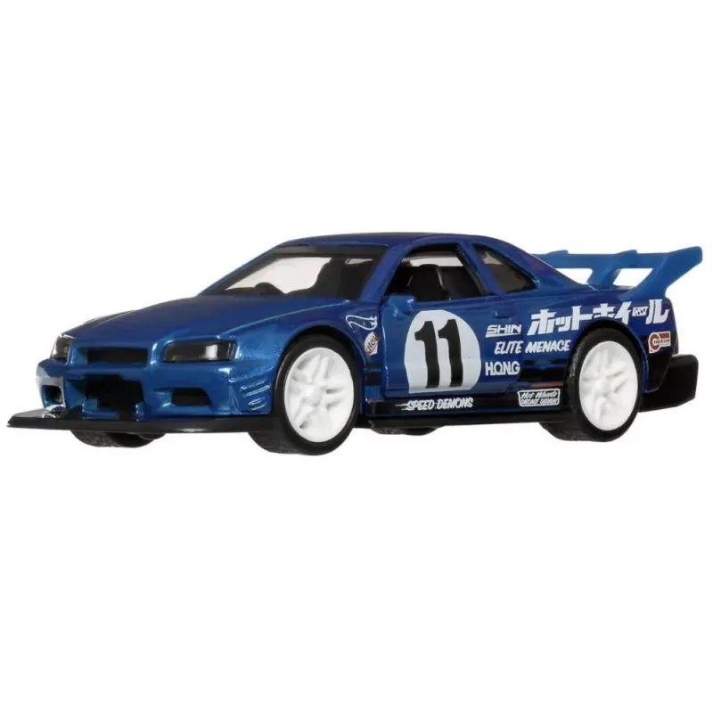 Mattel Hot Wheels - Pull-Back Speeders, Night Burnerz, 1999 Nissan Skyline GT-R (R34) (4/5) JCM01 (HPR70/HPT04)