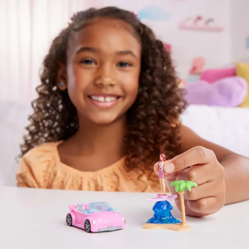 Mattel Barbie - Mini BarbieLand - Κούκλα Και Όχημα - Mini Land Beach Veh JCR35 (HYF38)