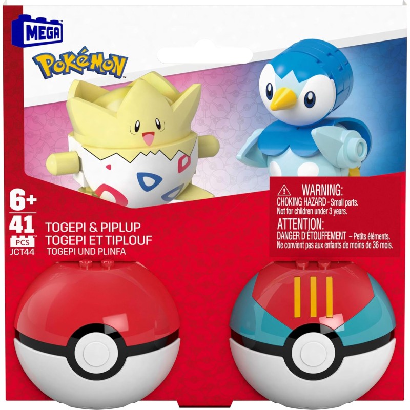 Mattel - Mega Pokemon , Σετ των δύο Togepi And Piplup JCT44 (HXP11)