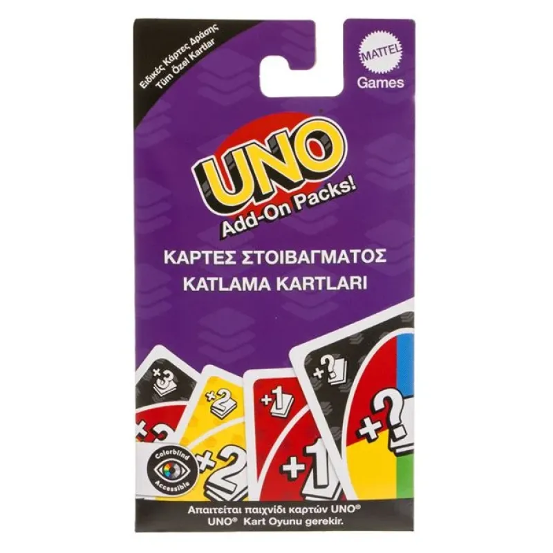 Mattel - Uno Core Add-On Packs, Κάρτες Στοιβάγματος JCV58 (JCV55)