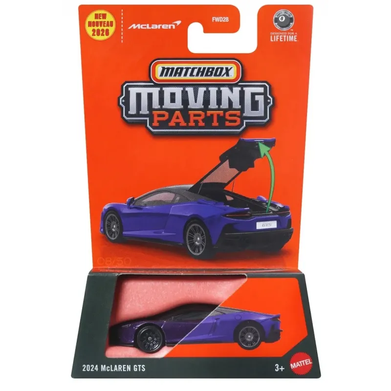 Mattel Matchbox - Moving Parts, 2024 McLaren GTS JHV28 (FWD28)
