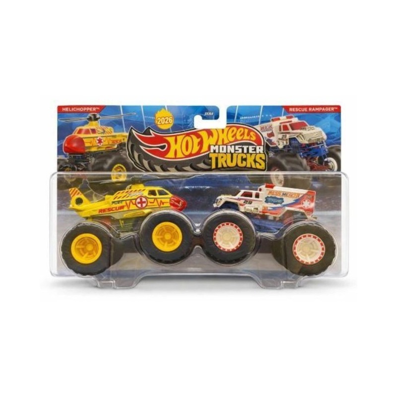 Mattel Hot Wheels - Monster Trucks, Demolition Doubles, Helichopper Vs Rescue Rampager JHY84 (FYJ64)