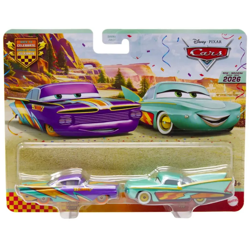 Mattel Cars - Σετ Με 2 Αυτοκινητάκια, Race To Celebrate, Ramone & Flo JJW88 (DXV99/JVB27)
