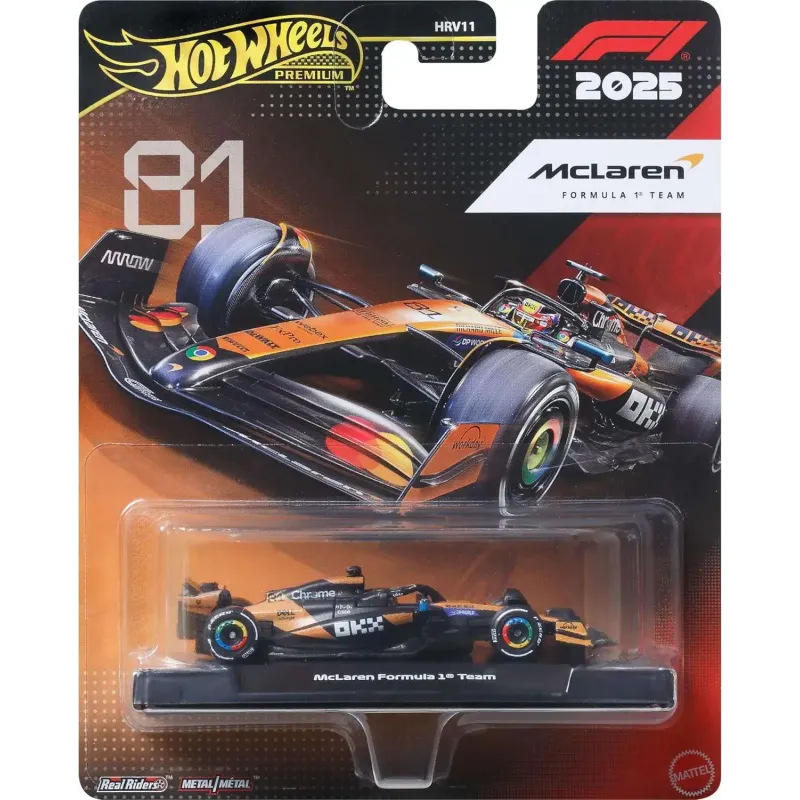 Mattel Hot Wheels - Premium, Mclaren Formula 1 Team #81 JKD81 (HRV11)