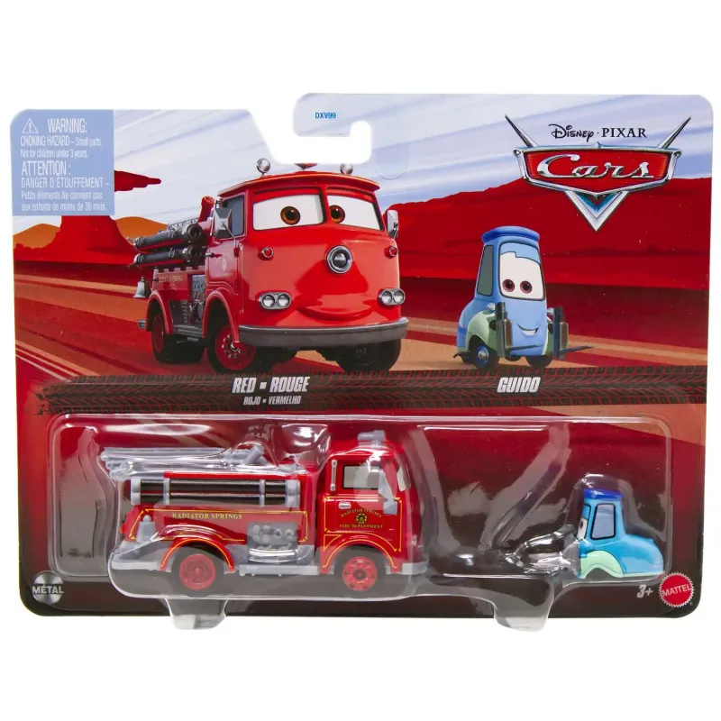 Mattel Cars - Σετ Με 2 Αυτοκινητάκια, Red & Guido JKW74 (DXV99/JVB27)