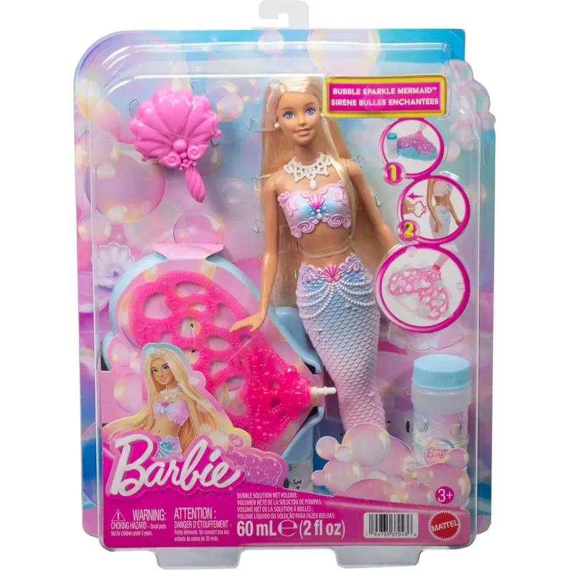 Mattel Barbie - Fantasy, Bubble Sparkle Mermaid JLW56