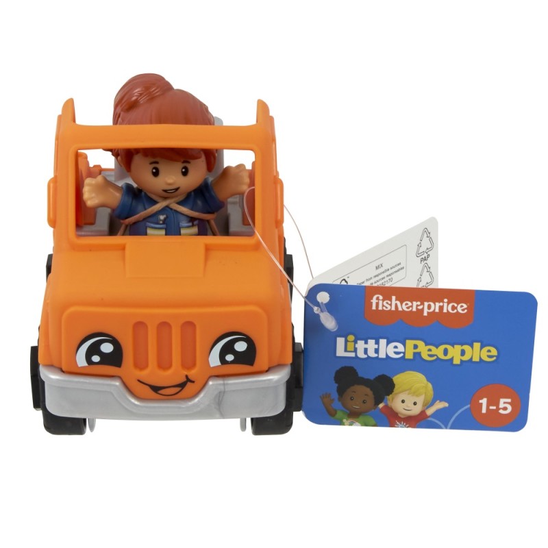 Fisher Price - Little People, Όχημα Με Φιγούρα, Orange Help And Go Truck HNJ29 (HPX84)