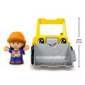 Fisher Price - Little People, Όχημα Με Φιγούρα, Yellow Bulldozer HPX89 (HPX84)