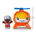 Fisher Price - Little People, Όχημα Με Φιγούρα, Orange Helicopter HPX90 (HPX84)