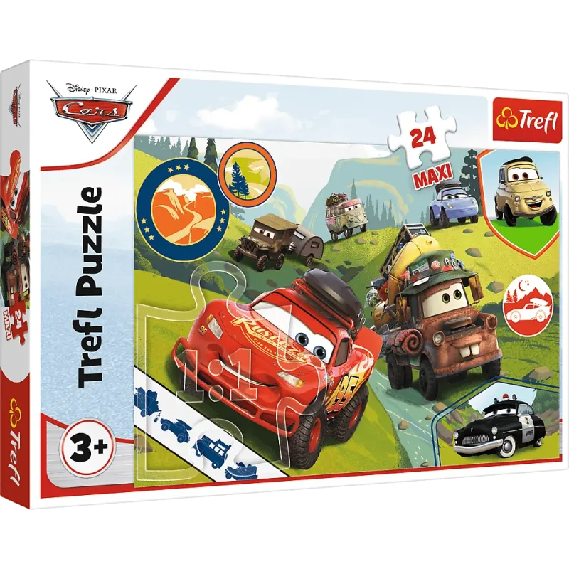 Trefl - Puzzle Maxi, Happy Cars 24 Pcs 14352