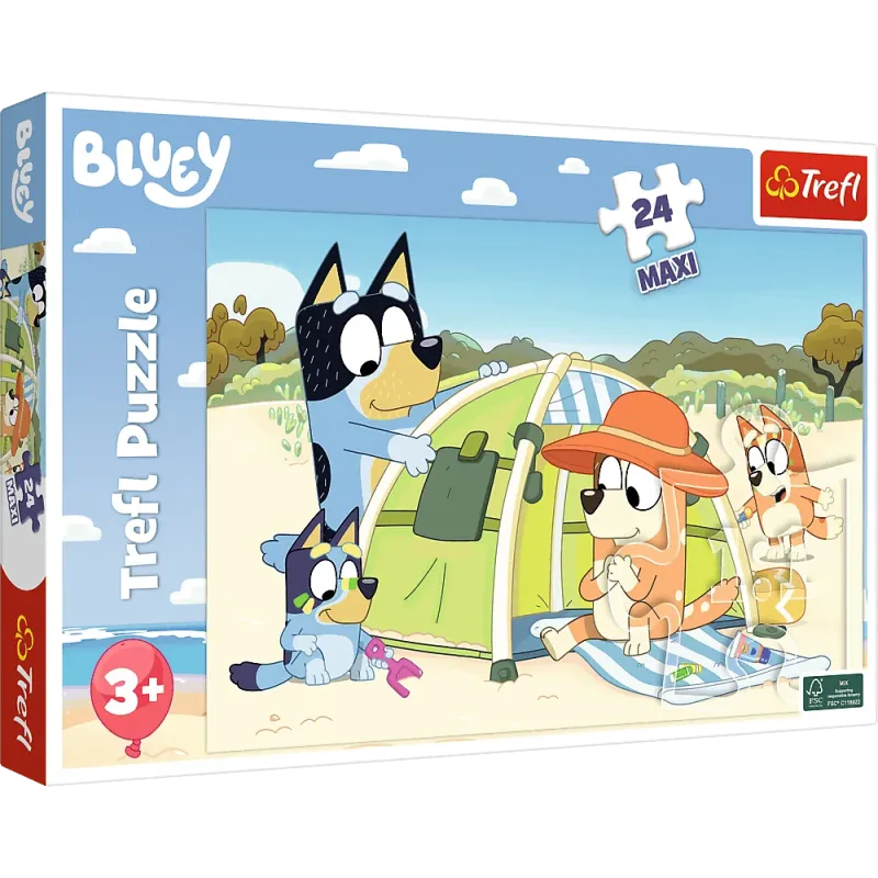 Trefl - Puzzle Maxi, Bluey's Great Day 24 Pcs 14357