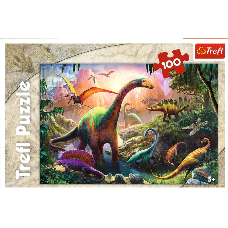 Trefl - Puzzle Dinosaurs' Land 100 Pcs 16277