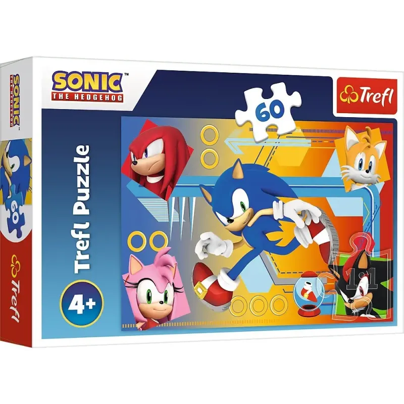 Trefl - Puzzle, Sonic In Action 60 Pcs 17387