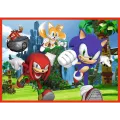 Trefl - Puzzle 4 in 1, The Adventures Of Sonic 35/48/54/70 Pcs 34625