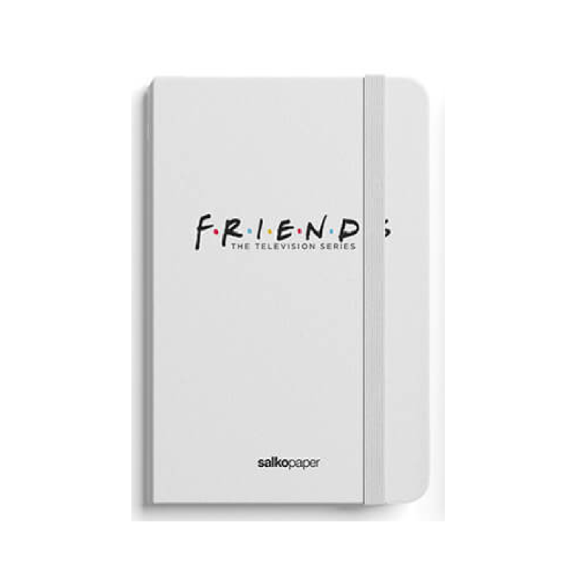 Salko Paper - Σημειωματάριο Friends Ριγέ με Λάστιχο A6, 96 Φύλλα Λευκό 4036