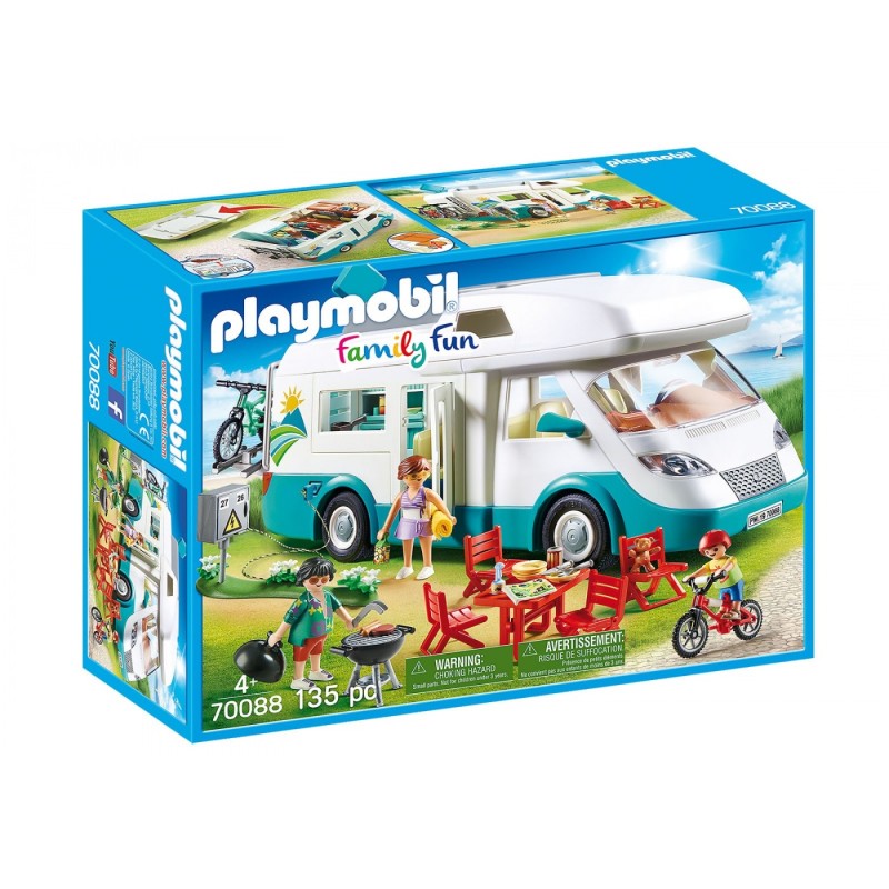 Playmobil Family Fun - Αυτοκινούμενο Οικογενειακό Τροχόσπιτο 70088
