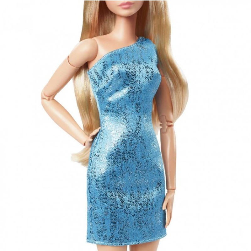 Mattel Barbie - Looks Κούκλα με Ξανθά Μαλλιά και Μπλε Outfit HRM15